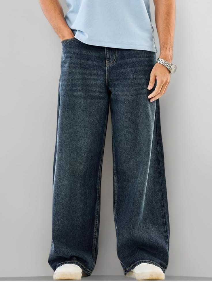 Men’s Classic Blue Baggy Fit Jeans