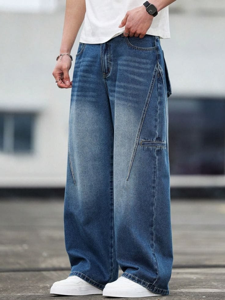 Men’s Blue Baggy Fit Jeans