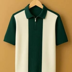 green and biege colour tshirt
